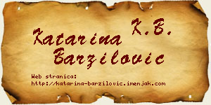 Katarina Barzilović vizit kartica